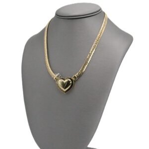 Classic Heart Chain 10k -Size 18- 25.2gr
