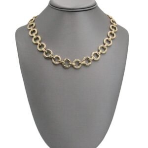 Golden Circle Link Necklace 10k-Size 18-20.6gr