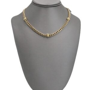 Cuban Chain with Versace Style 10k -Size 18 -17.8gr