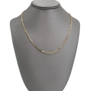 Gold Paperclip Chain Necklace -10k-Size 20-3.9gr