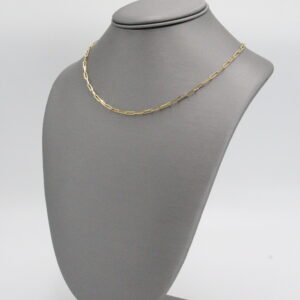 Gold Paperclip Chain Necklace -10k-Size 18-3.7gr