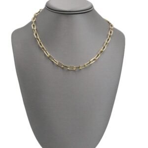 Gold Paperclip Chain Necklace 14k-Size 18-10.8gr