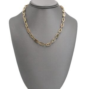 Gold Paperclip Chain Necklace 14k-Size 18-22.1gr
