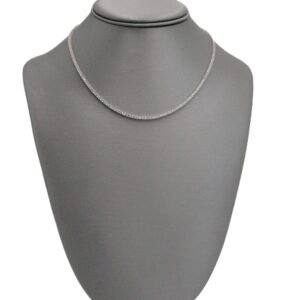 Classic Silver Tennis Chain Necklace 14k-Size 16 -14.3gr