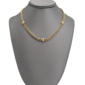 Luxury Detail Versace Style Cuban Chain 14k-Size 18 -21.3gr