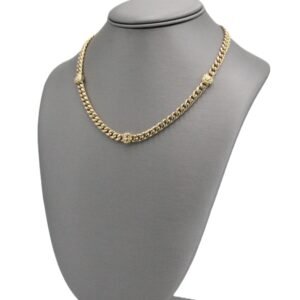 Luxury Detail Versace Style Cuban Chain 14k-Size 18 -21.3gr