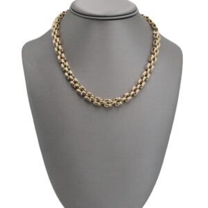 Golden Duo Link Necklace -14K -Size 18 -23.3gr