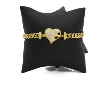 Infinity Heart Cuban Bracelet -Size 7.5-9.3gr