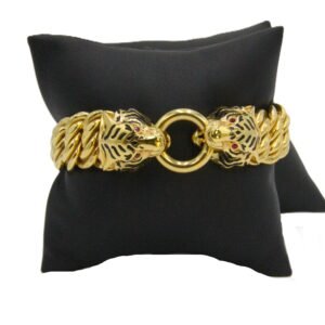 Imperial Tiger Link Bracelet 10k Size 8-34.4gr