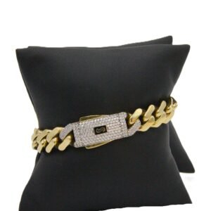 Monaco Bracelet 10k Size 7-11.5mm-14.1gr