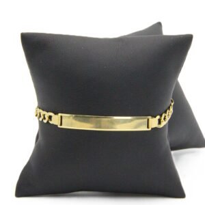 Hammered ID Link Bracelet 10k-Size 8-7.2gr