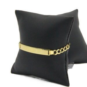 Hammered ID Link Bracelet 10k-Size 8-7.2gr