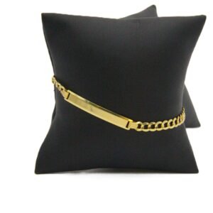 Hammered ID Link Bracelet 10k-Size 8-5.1gr