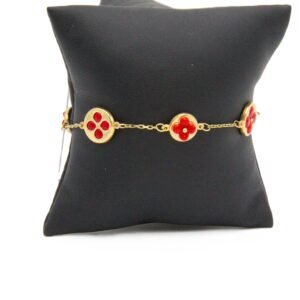 Scarlet Bloom Bracelet 14k Size 7-4.4gr