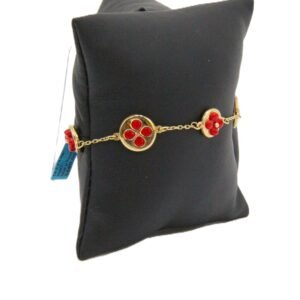 Scarlet Bloom Bracelet 14k Size 7-4.4gr