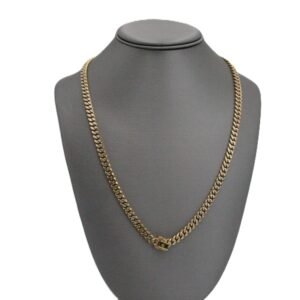 Cuban link chain, Cubic zirconia stones -10k -size 24-30.8gr