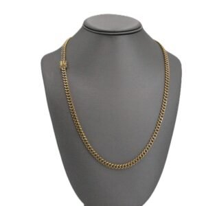 Cuban link chain, Cubic zirconia stones -10k -size 24-25.2gr