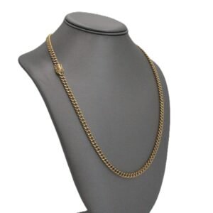 Cuban link chain, Cubic zirconia stones -10k -size 24-25.2gr