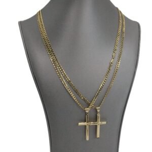 Chain with Cross Pendant 10k- 4.5mm- 9.3gr
