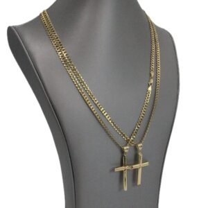 Chain with Cross Pendant 10k- 4.5mm- 9.3gr