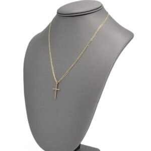 Hammered Chain with Crucifix Pendant 10k-Size 18-3.9gr