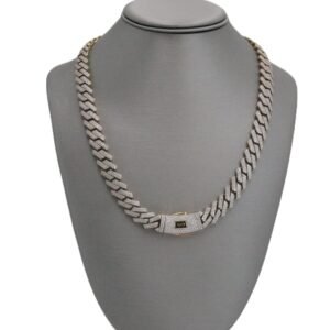 Monaco chain Silver tone 10k -Size 22 -66.9gr