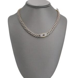 Monaco chain Silver tone 10k -Size 18 -39.7gr