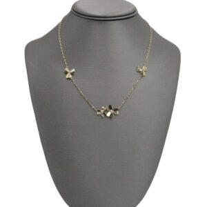 Butterfly Bloom Necklace 10k -Size 18 -4.4gr