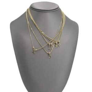 Thin chain with delicate initials 10k